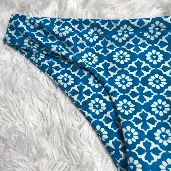 NEW Tori Praver Isla Bikini Bottom Floral Swim Teal Small - Picture 3 of 8